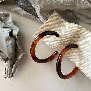 Tortoise Hoop Earrings